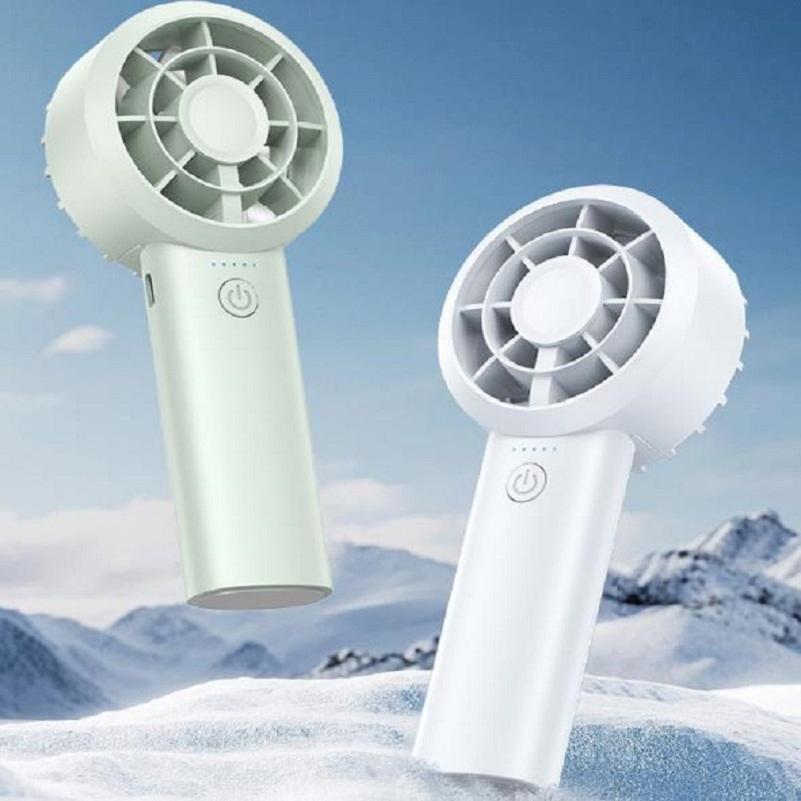 Portable Rechargeable Mini Handheld Fan 5-Speed Adjustable for Outdoor Use