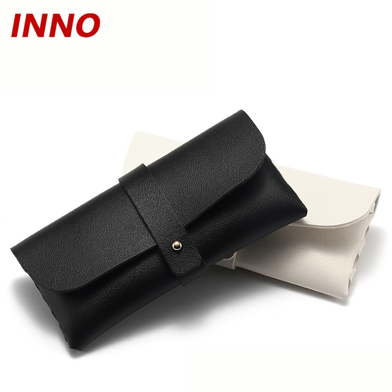 Inno-R017 2022 New Design Ready Stock Cheap Black and White PVC Leather Box Nail Buckle Soft Storage Bag, Logo Can Be Printed