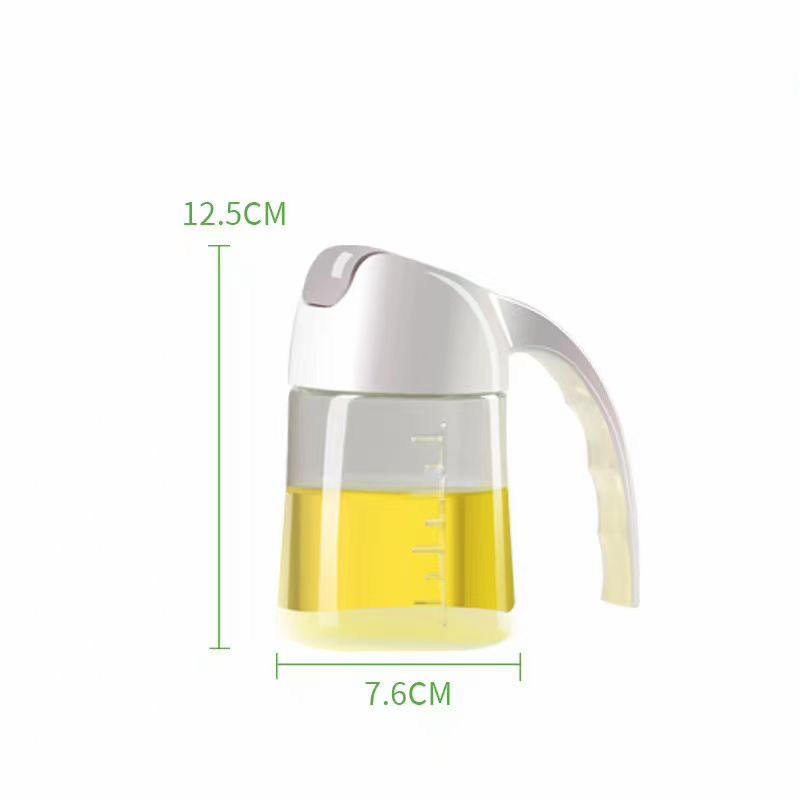 Wholesale 300ml Glass Bottle Olive Oil Sauce Dispenser with Handle for Kitchen