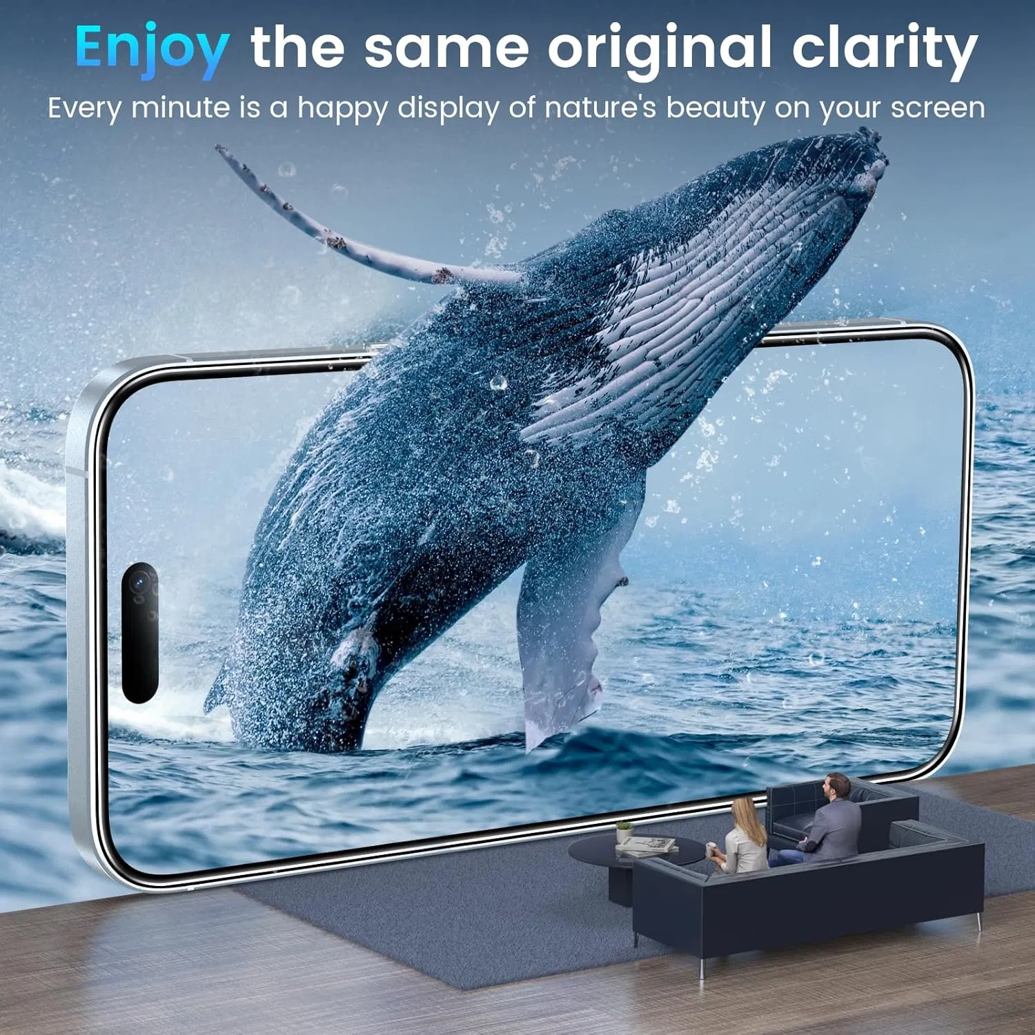 Защитное стекло 2.5D для iPhone с покрытием 9H