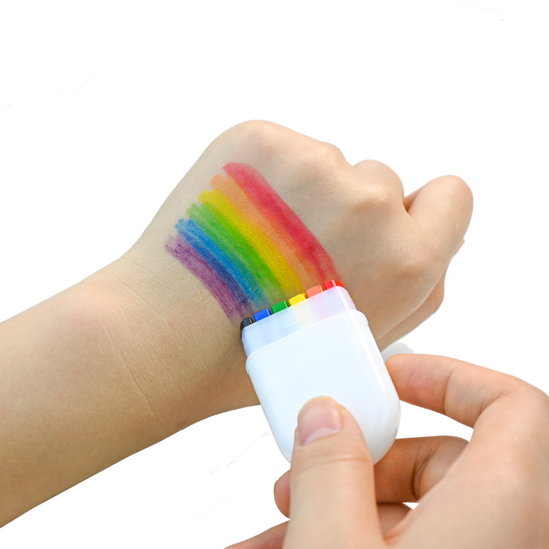 Washable Rainbow Pride Face Paint Stick for Celebrations Party Kids Face Painting