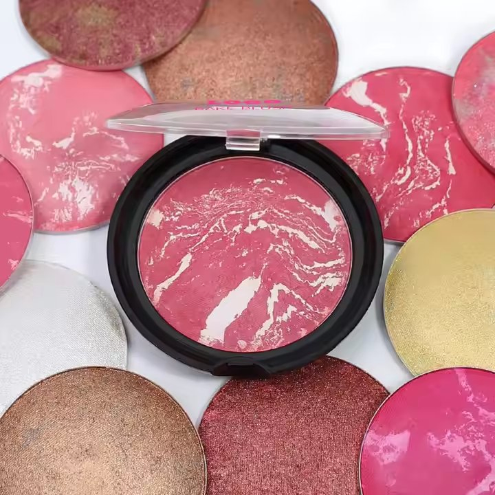 Baked Pink Blush Palette for Face Contour Bronzer Highlighter Wholesale Pressed Powder Blusher Makeup