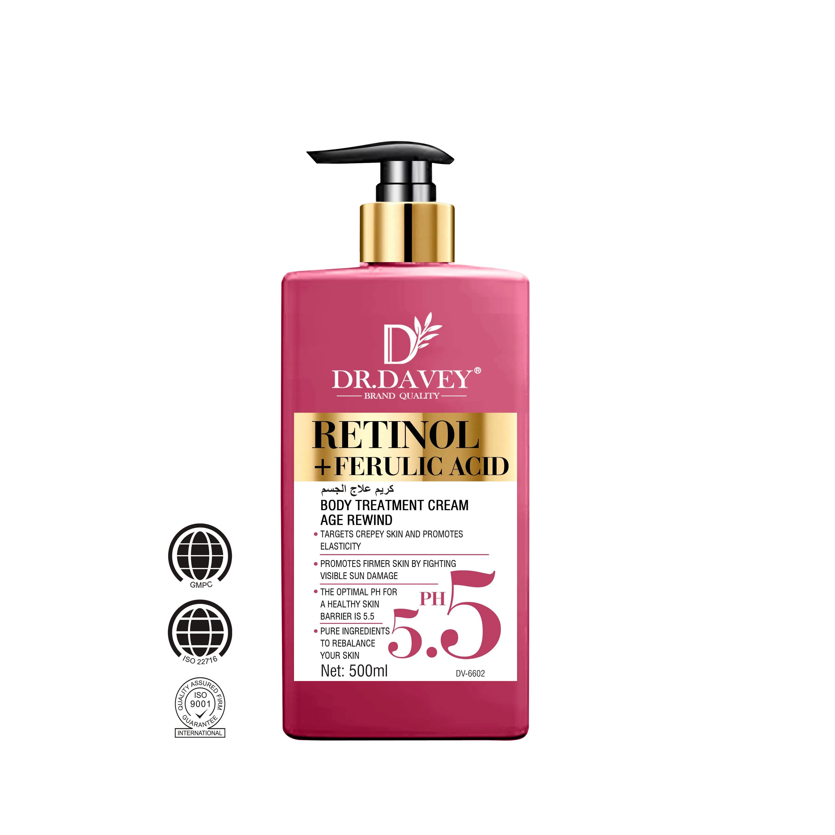 Dr. Davey Retinol + Ferulic Acid Body Treatment Cream 500ml