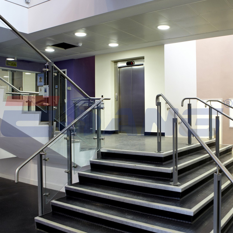 Esang Customized Simple Design Stainless Steel Pipe Balustrade Handrails Stair Railing for School