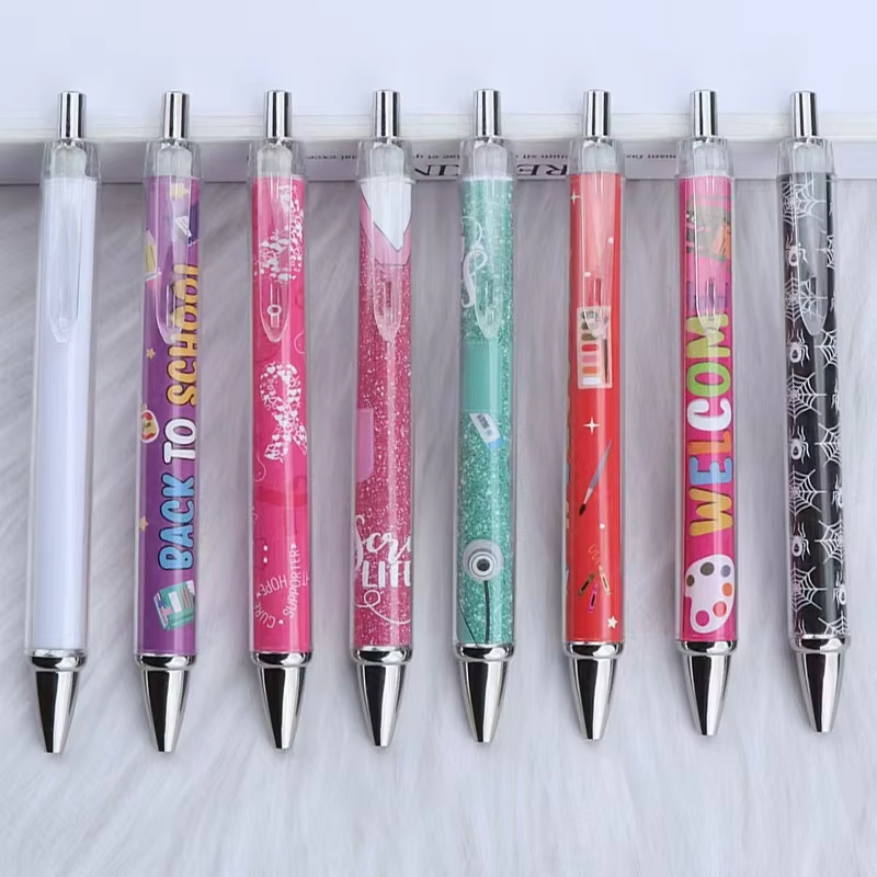 Handmade DIY Rolling Paper Press Pen Simple Cartoon Animal Body Promotional Advertising Print Gift Pen Plastic Inner Rod Insert