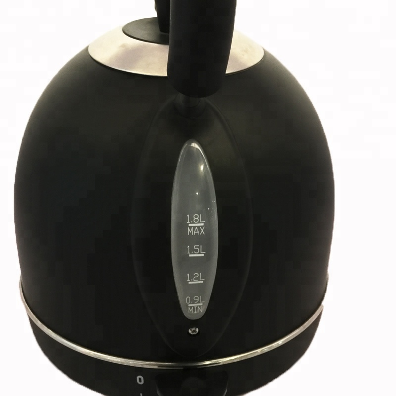 Stainless Steel Electric Kettle with Black Coating Big Size Boiling Pot
