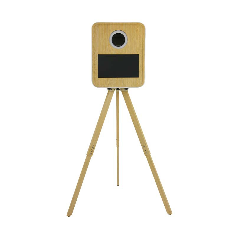 Retro Wood Texture Photo Booth - Interactive Selfie Station for Weddings and Celebrations