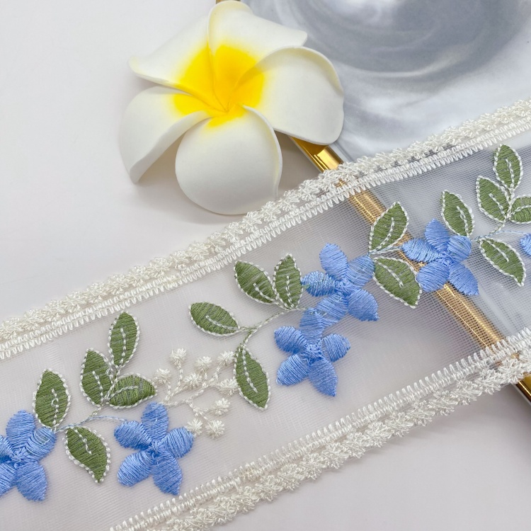 Аксессуары для одежды из молочного шелка с вышивкой сетка