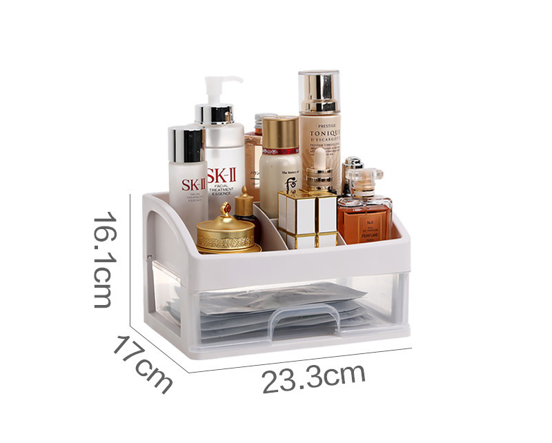 Desktop Cosmetic Storage Box Drawer Type Household Dust-Proof Storage Box Simple Transparent Shelf
