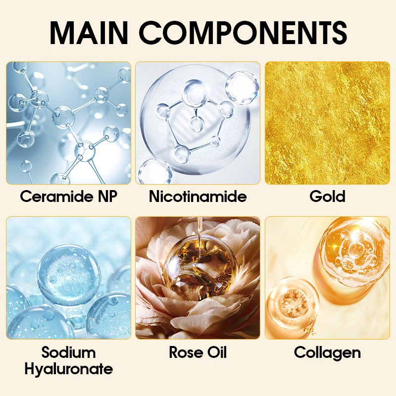 24K Gold Skincare Set Cream Serum Cleanser Best Selling Organic Afcare Set