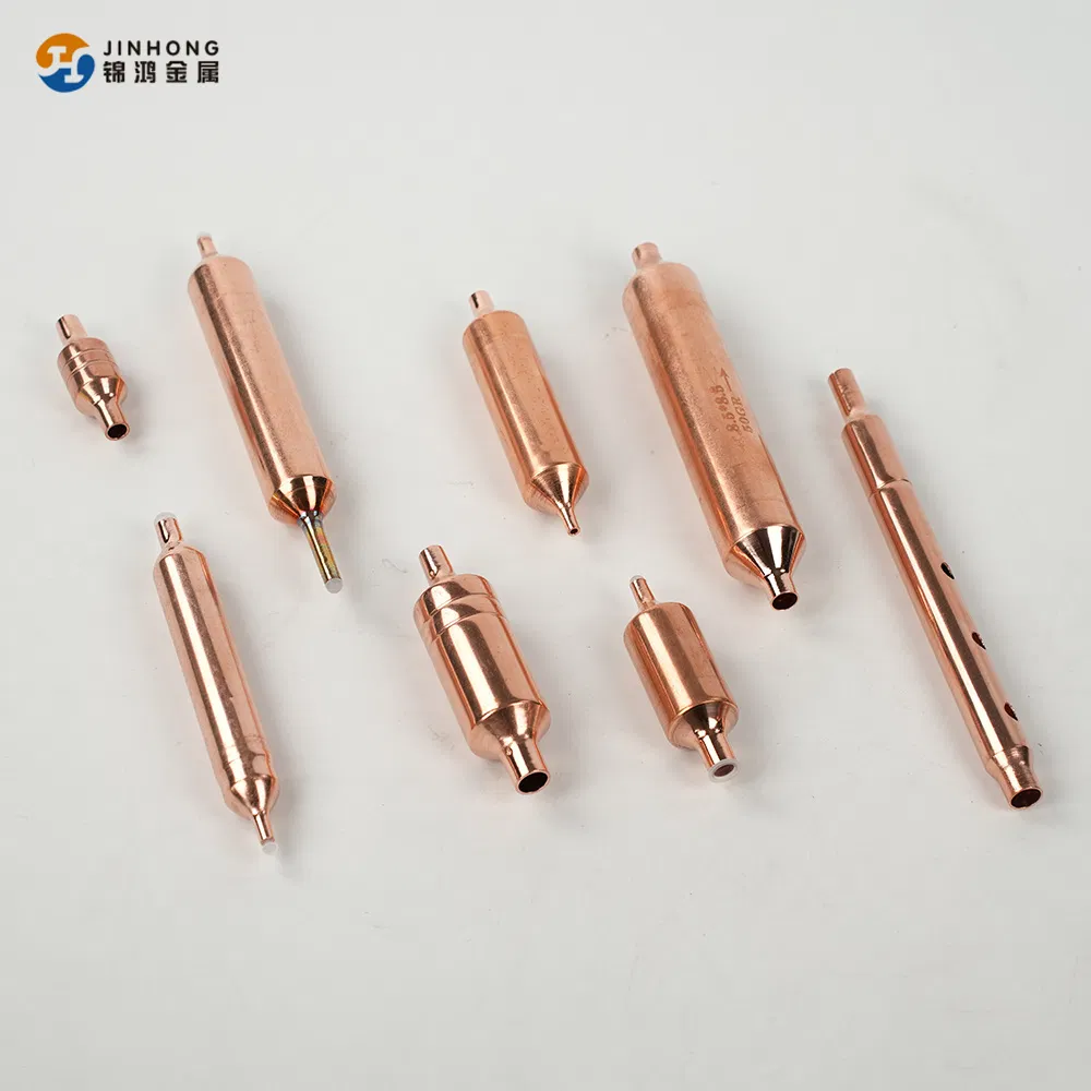 Factory Directly Dryer Filter for Fridge Air Conditioner Refrigeration Parts Reservoir Copper Filter Dryer 1/4, 3/8, 1/2, 5/8, 3/4 Support Customized
