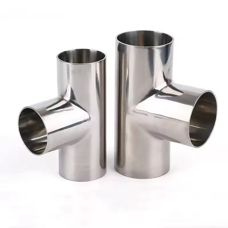 201 Stainless Steel Tee Sanitary Grade Equal Diameter T-Shaped Tee Polished Surface Treatment Short Tee