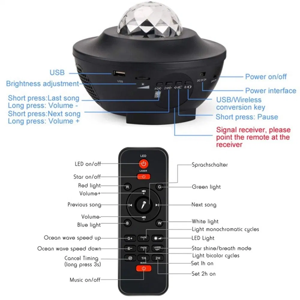Проектор звездного неба с Bluetooth-колонкой