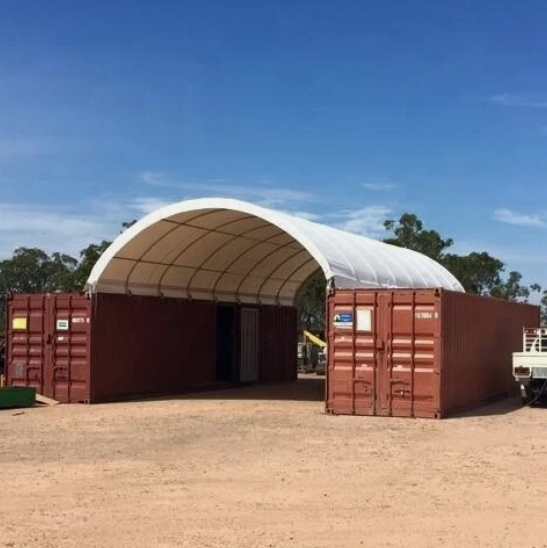 12m PVC Container Shelter Tent Steel Frame Container Dome Shelter