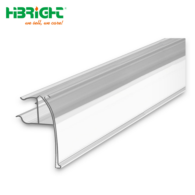 C-Channel Clip in Ticket Moulding Price Holders for Supermarket Gondola Shelf