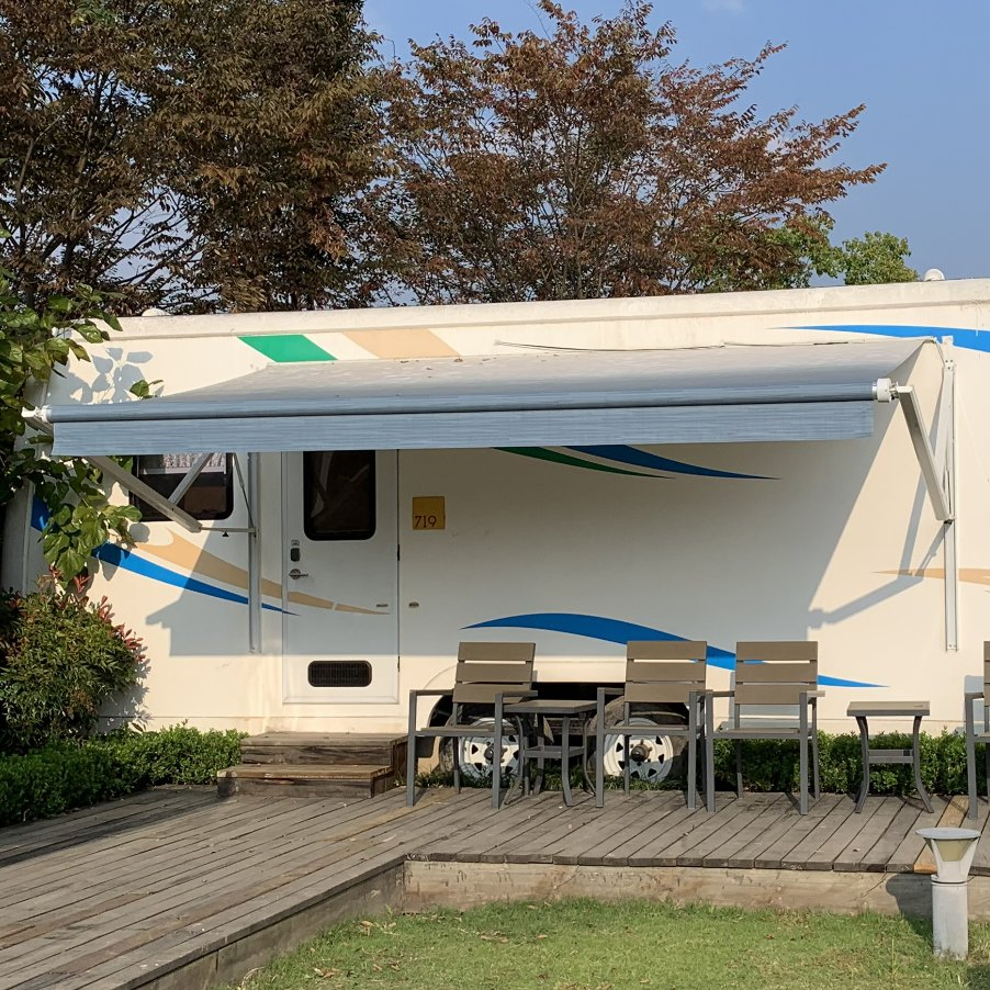 Waterproof RV Awning Sunshade Replacement Vinyl Fabric for Camper Universal Camper