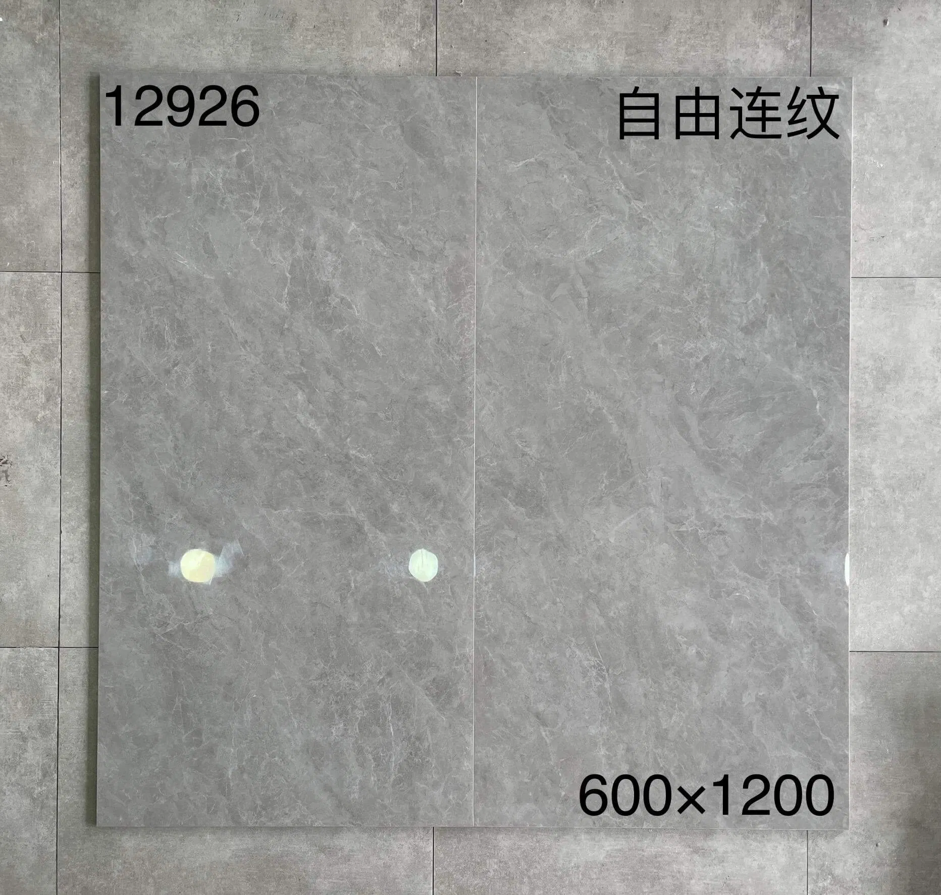 Wholesale Grey Luxury Porcelain Glazed Marble Floor Tiles High Glossy Surface 600X1200mm 10mm Thickness Bathroom Kitchen Living