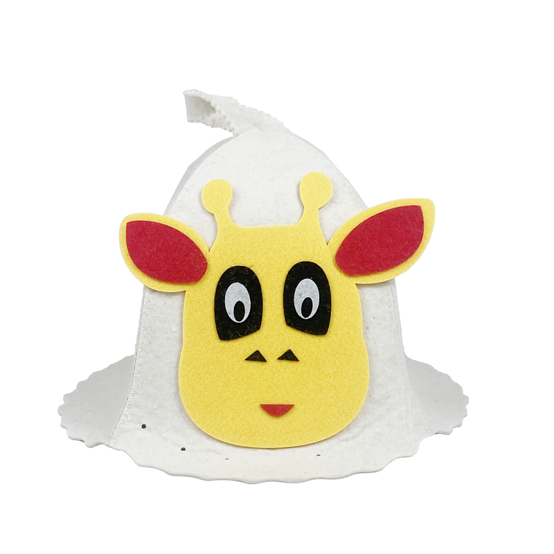 Wool Felt Sauna Head Cover with Moisture-Wicking Liner