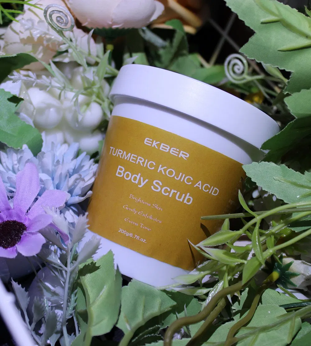 Kojic Acid Turmeric Body Scrub Natural Kojic Acid Vitamin C Brightening Whitening Exfoliator Turmeric Kojic Acid Body Scrub