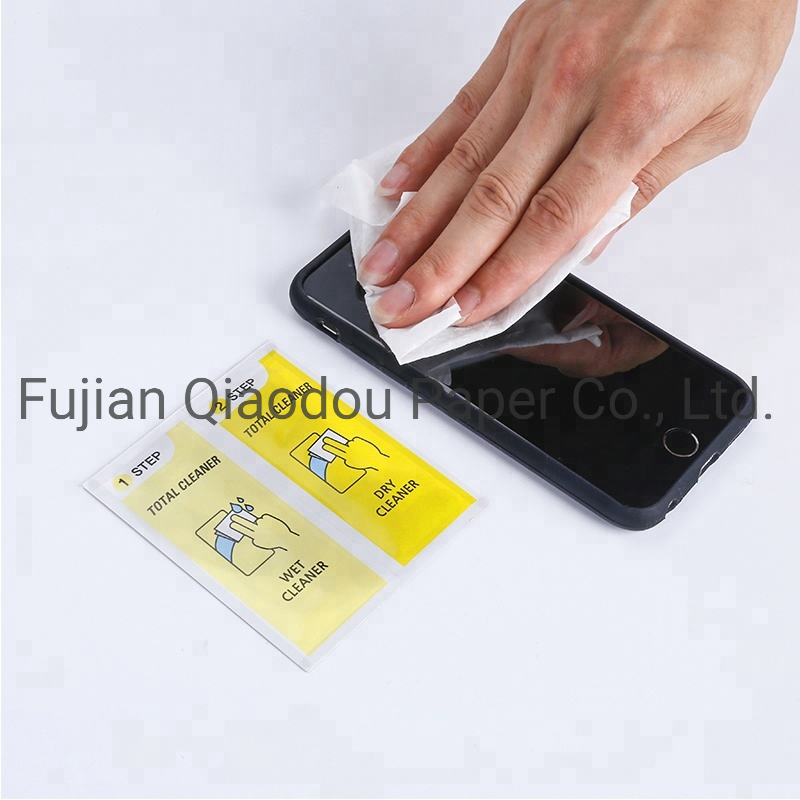 Qiaodou Promotional Products Individually Wrapped Screen Wet Wipes Refreshing Wet Towel