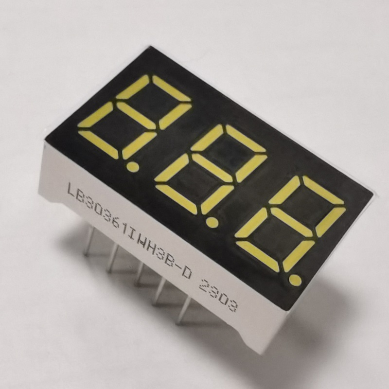 Super Bright Red 3 Digit 7 Segment LED Display Common Anode 0.36"for Temperature/Humidity Indicator