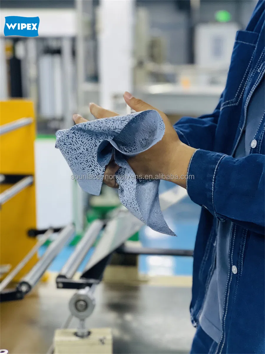 Heavy Duty Wipes Industrial Polypropylene Cleaning Wipe Meltblown Blue Industrial Dry Cloth