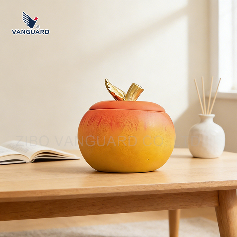 Apple Shape Ashtray Resin Keepsake Statue Custom Resin Ornament for Home Decor