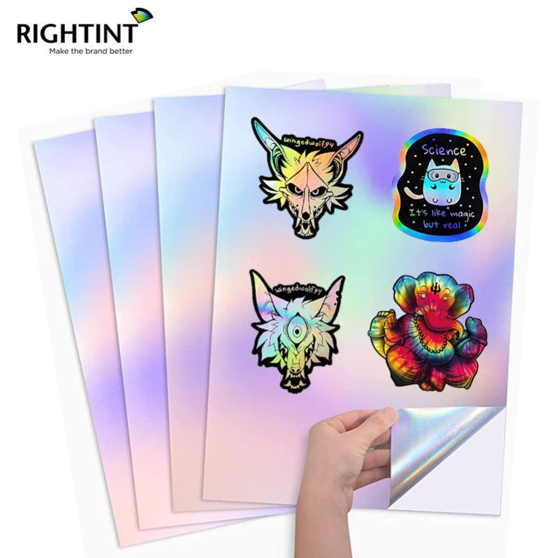 Shanghai Rightint Carton A4, OEM Custom Stickers for Box Holographic Sticker