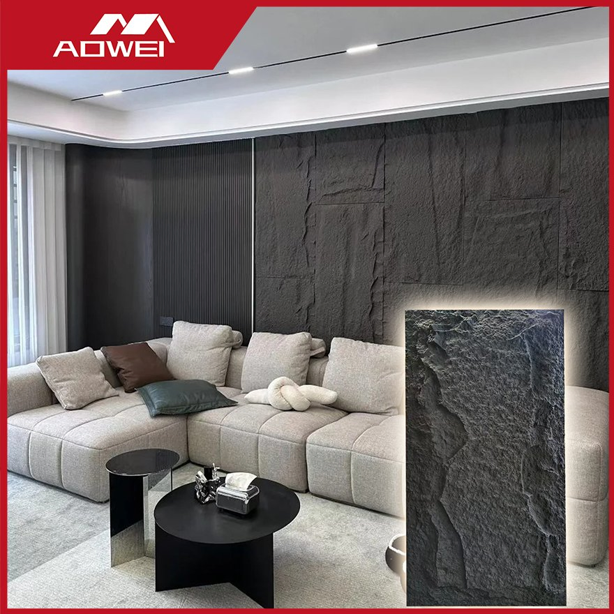 Natural Stone Texture Interior Decoration PU Wall Panel Ideal for Home Decor