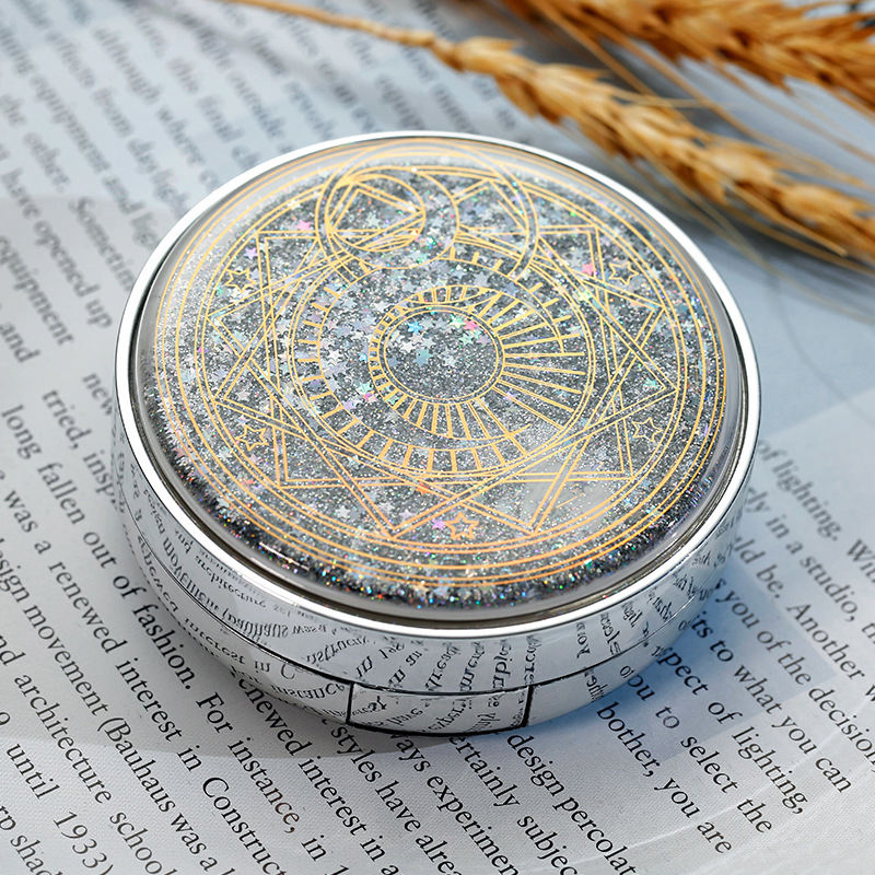 Contact Lenses Cases Boxes Cute Contact Lens Case Box Invisible Quicksand Bling Girl Magical Circle Wing Container Case