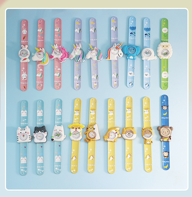 New Arrival Various Style Animals Cartoon Child Kids Silicone Slap Watch