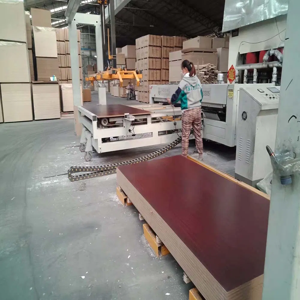 UV Printed Laminated Veneer Slotted Raw MDF Waterproof Glossy Melamine Faced MDF Board for Furniture Decoration Interior