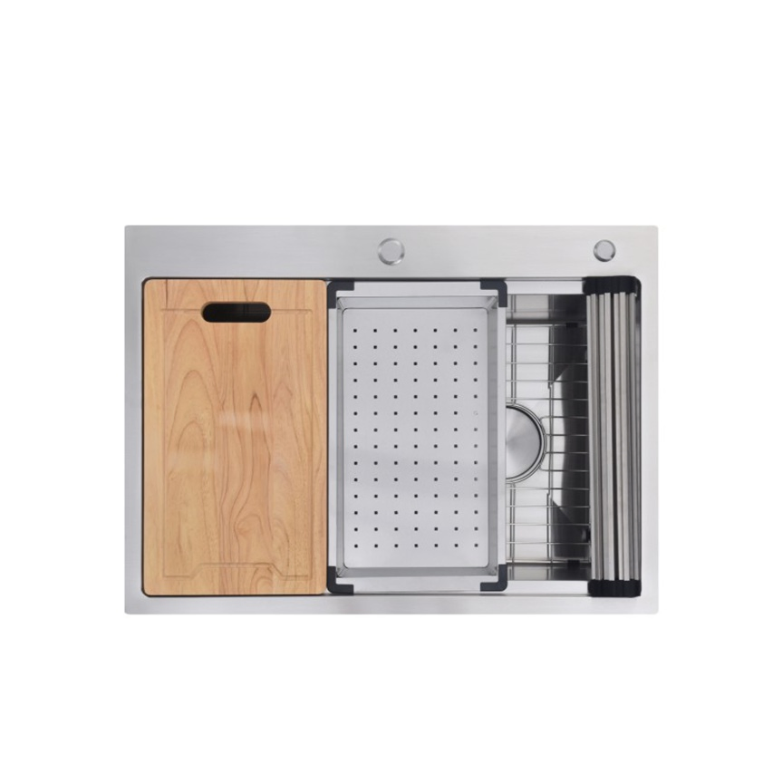 Good Quality Factory Directly Nano 304 Stainless Steel PVD Single Bowl Handmade Kitchen Sink