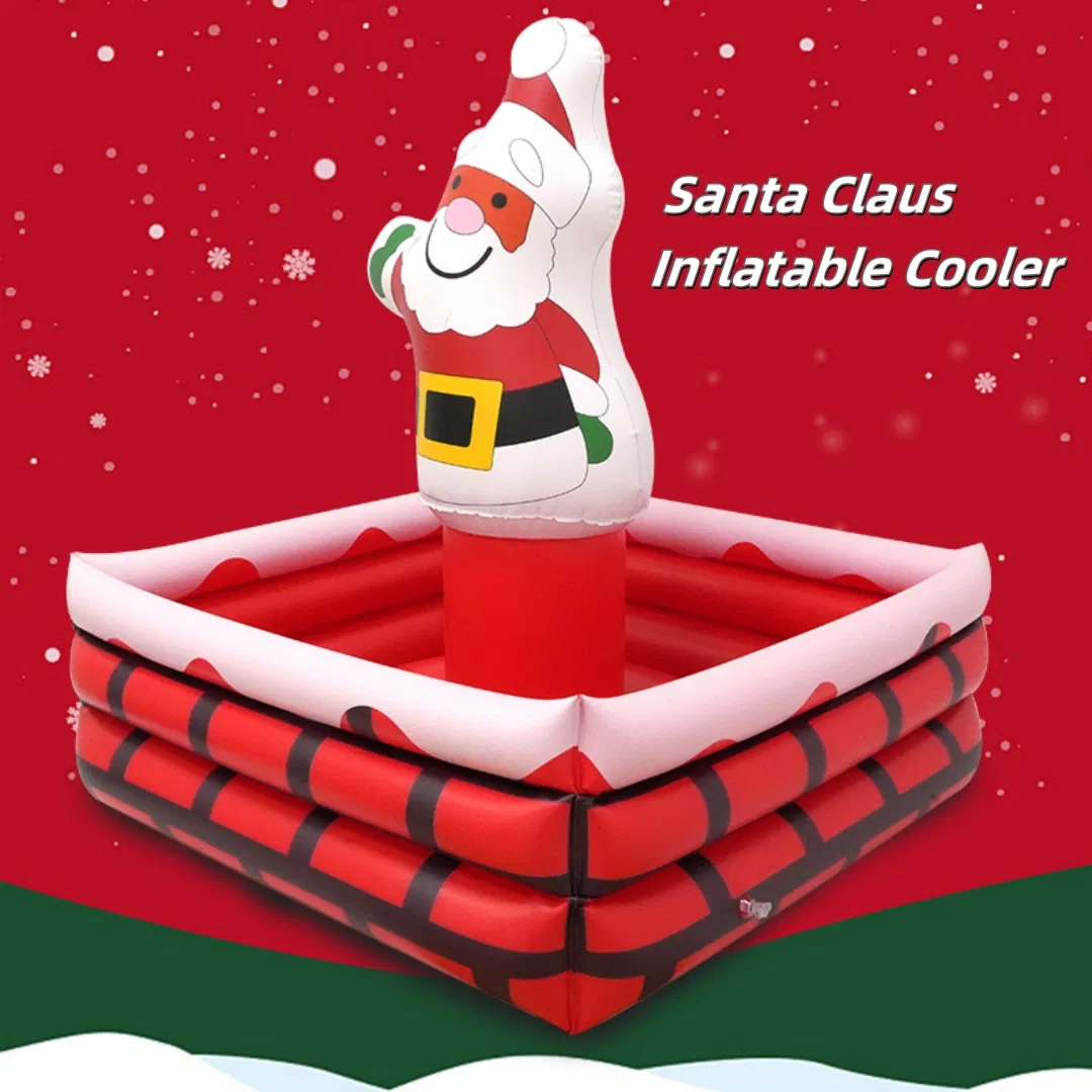 Santa Claus Inflatable Cooler Christmas Decorations Supplies Inflatable Cooler Drinks Cold Inflatable Yard Decoration