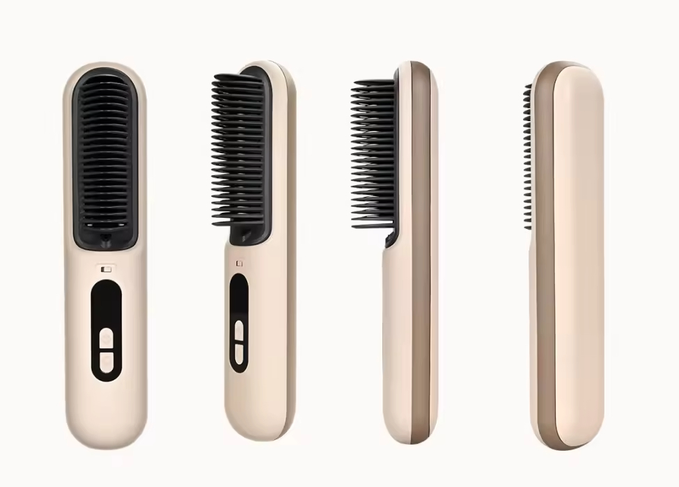 Factory Fast Heating Curling Smoothing Electric Straightener Brush Hot Steam No Damage Hair Wide Tooth Comb for Frizzy Hair