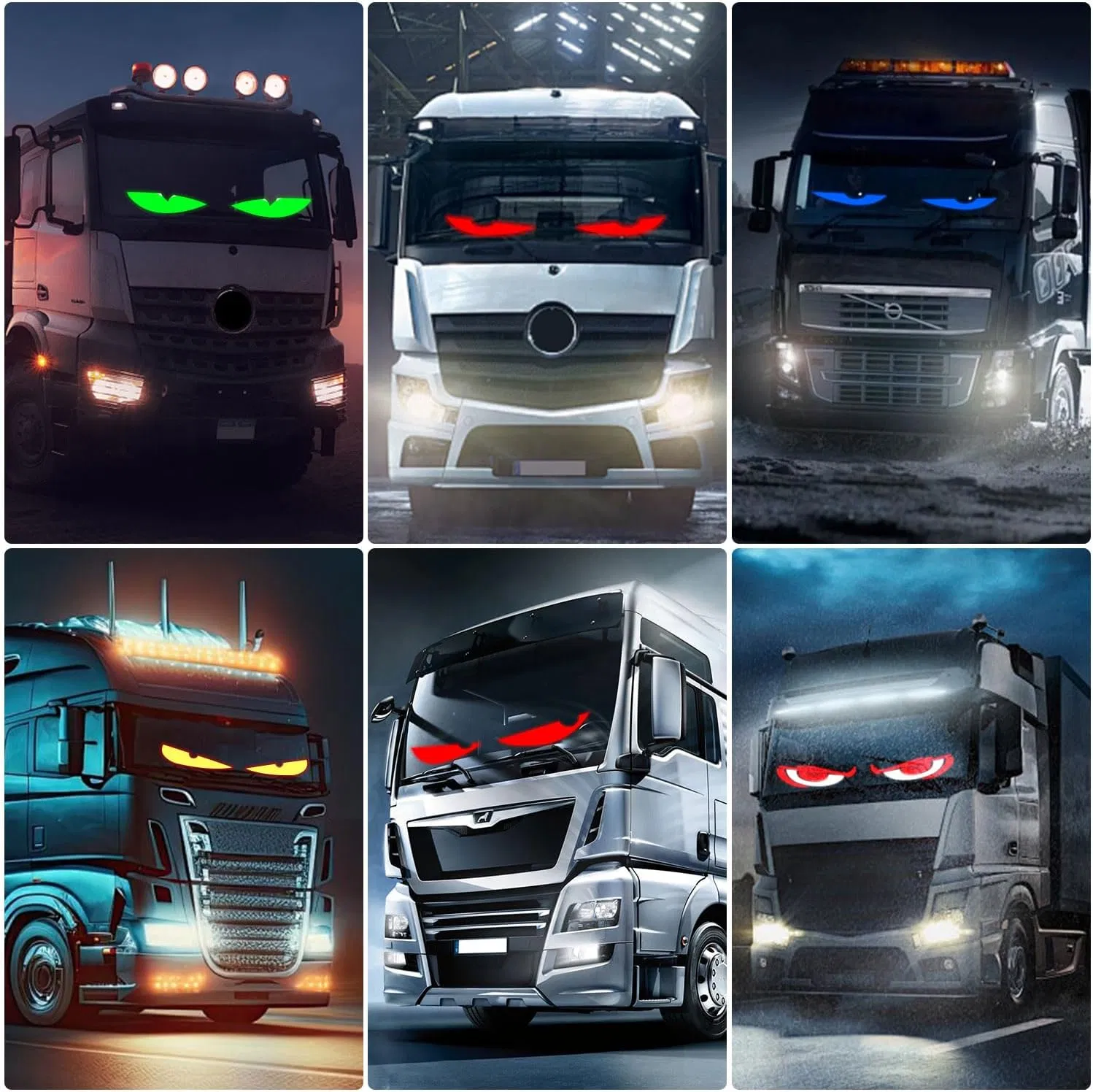 Scrolling LED Sign for Car RGB Programmable Devil Eyes for Truck Outdoor LED Display