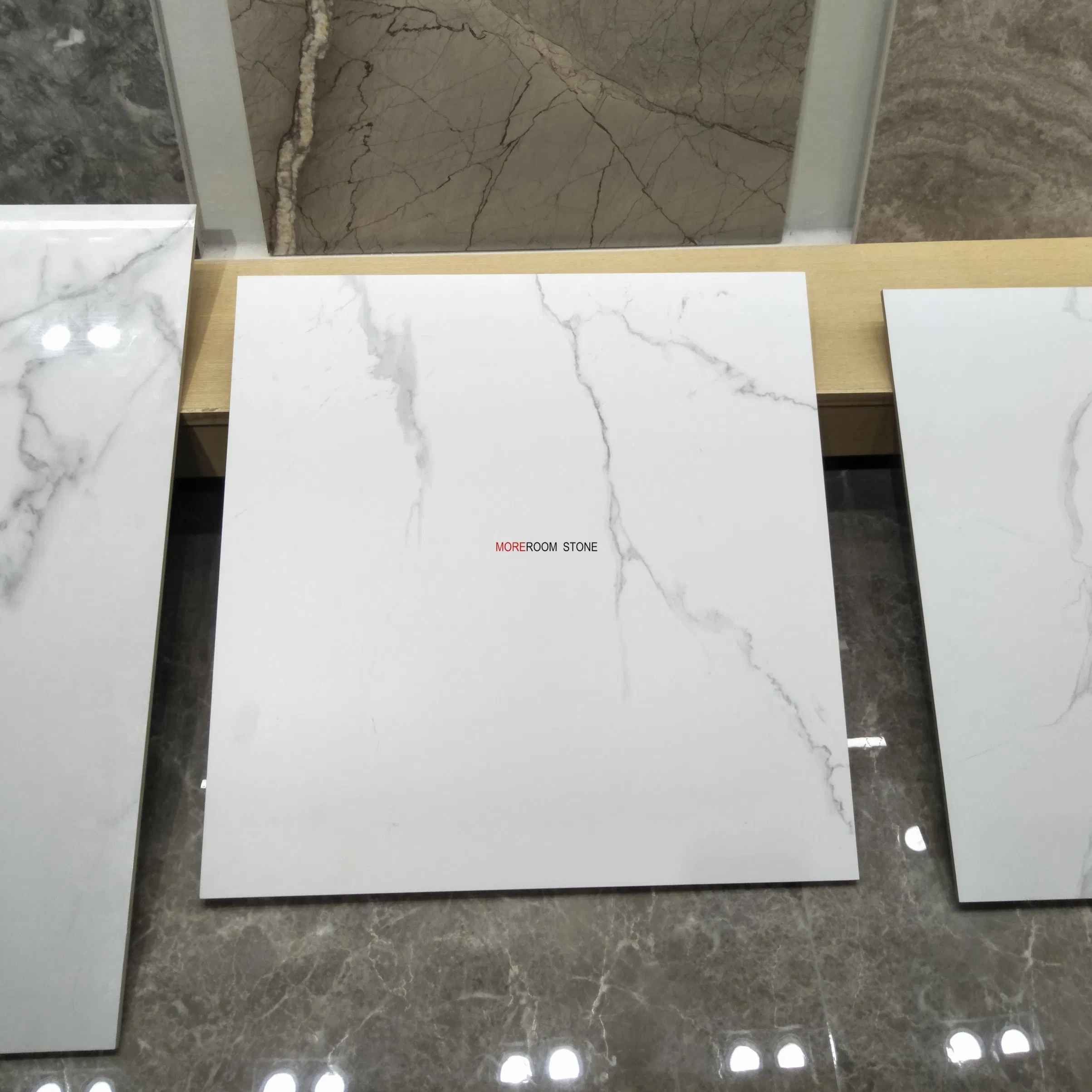 Non Slip Floor Matte Finish White Ceramic Tile for Bathroom Design