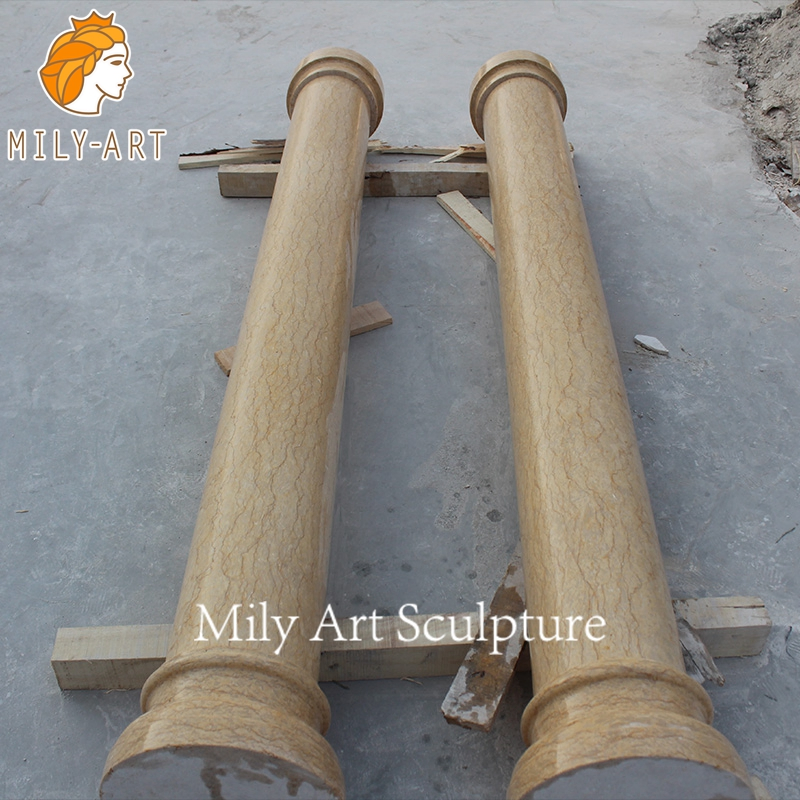 Outdoor Decoration Hand Carved Stone Marble Columns