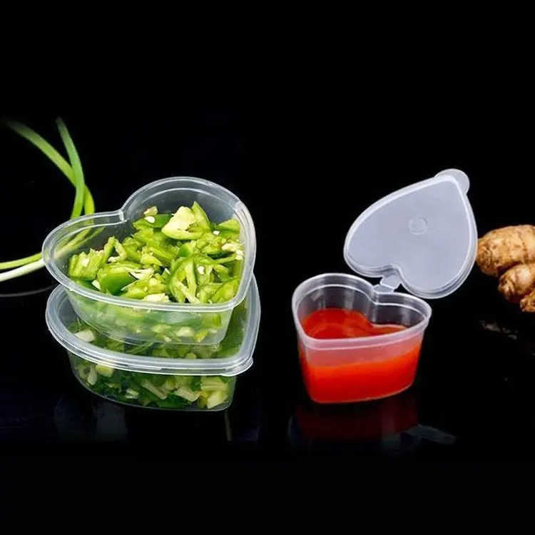 Throwaway PP Material Cups with Lids for Condiment and Pudding Single - Serve