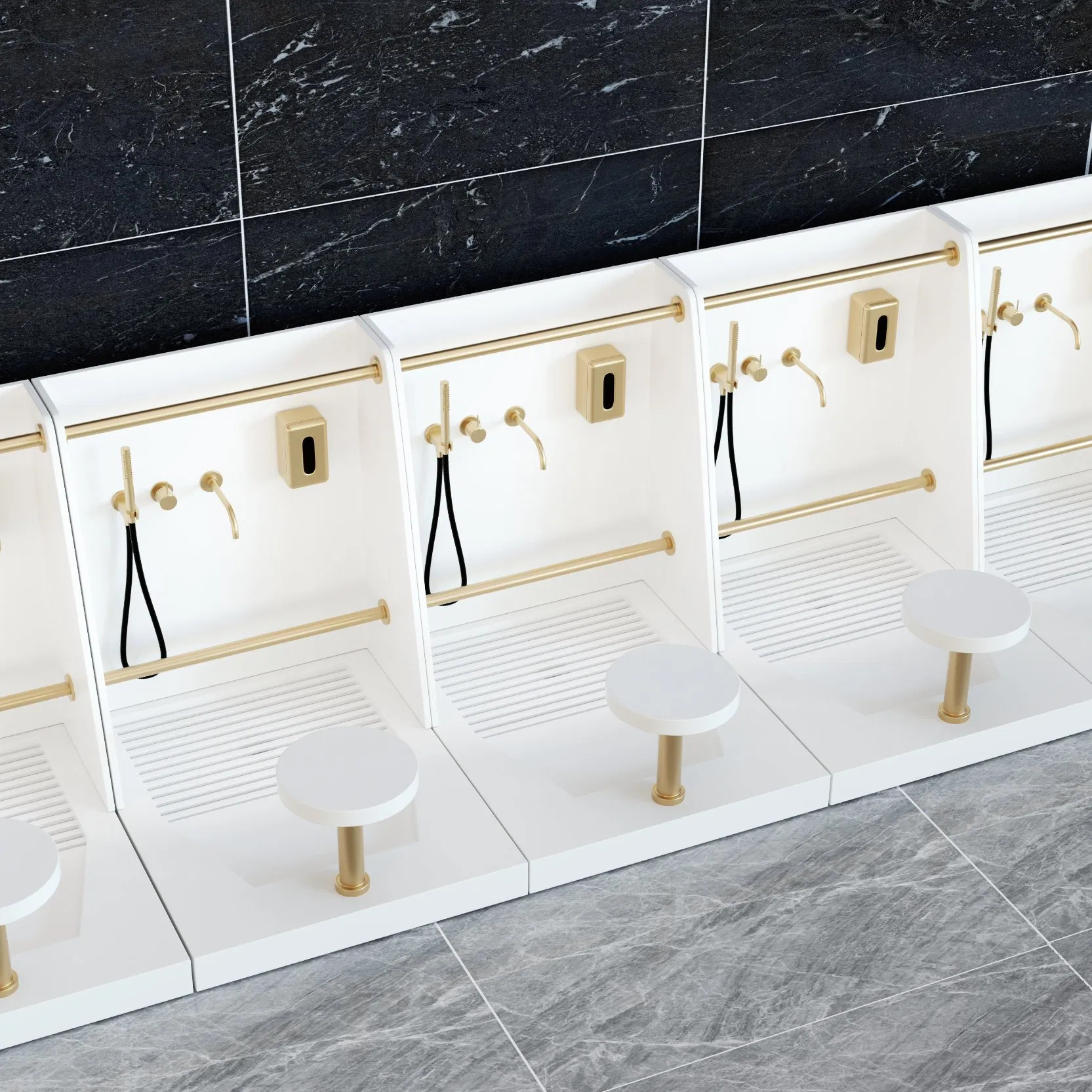 Premium Wudu Basin – Islamic Ablution Solid Surface Sink for Mosques & Prayer Rooms