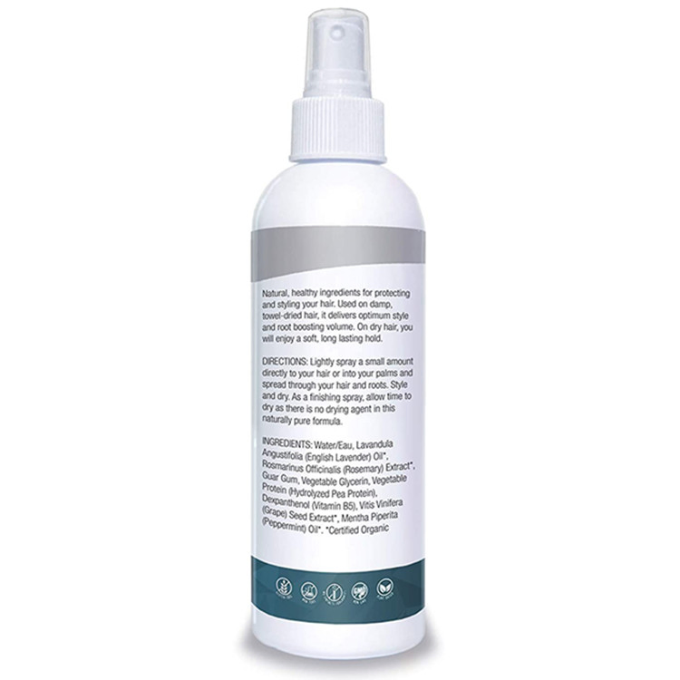 OEM ODM Revitalizing Therapy Mint Hair Styling Spray for All Hair Types