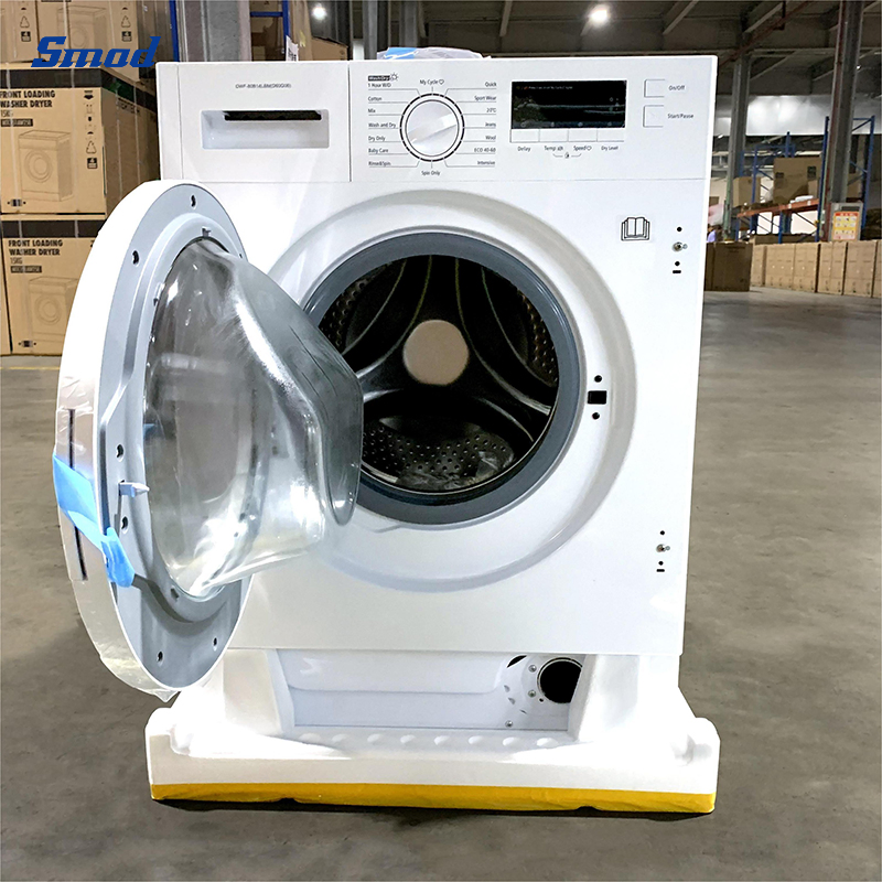 8kg White Built-in Frontloading Washer and Dryer 2 in 1 Machine