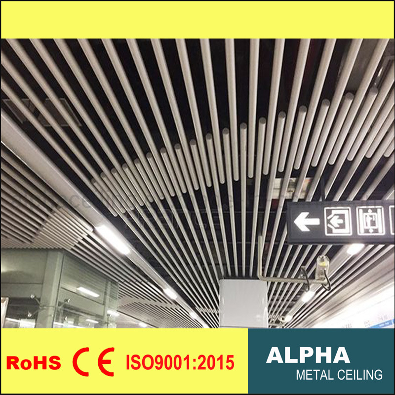 Aluminum Metal False Suspended O Shape Pipe Baffle Ceiling