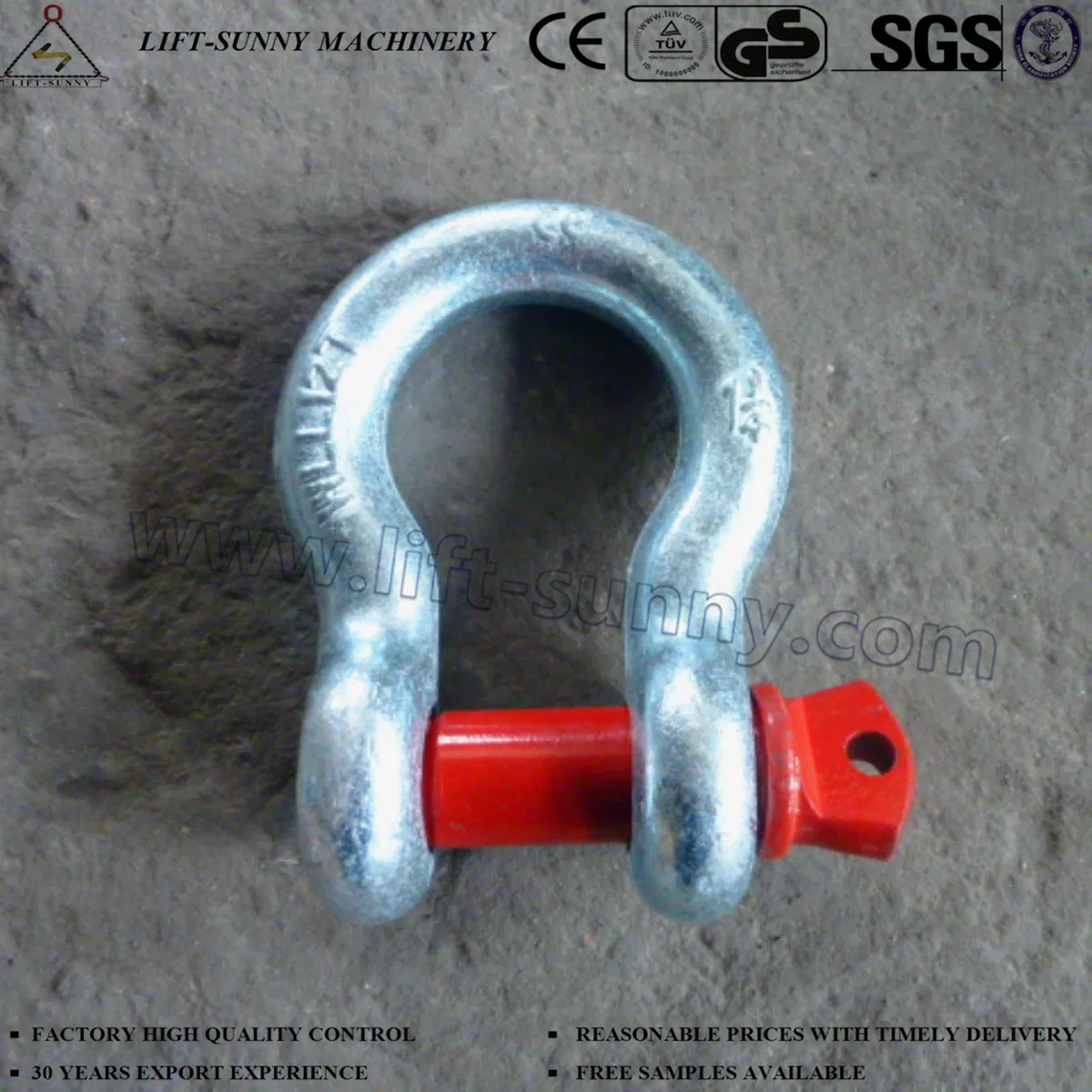 1-1/4" G209 Us Type Drop Forged Screw/Red Pin Anchor Shackles