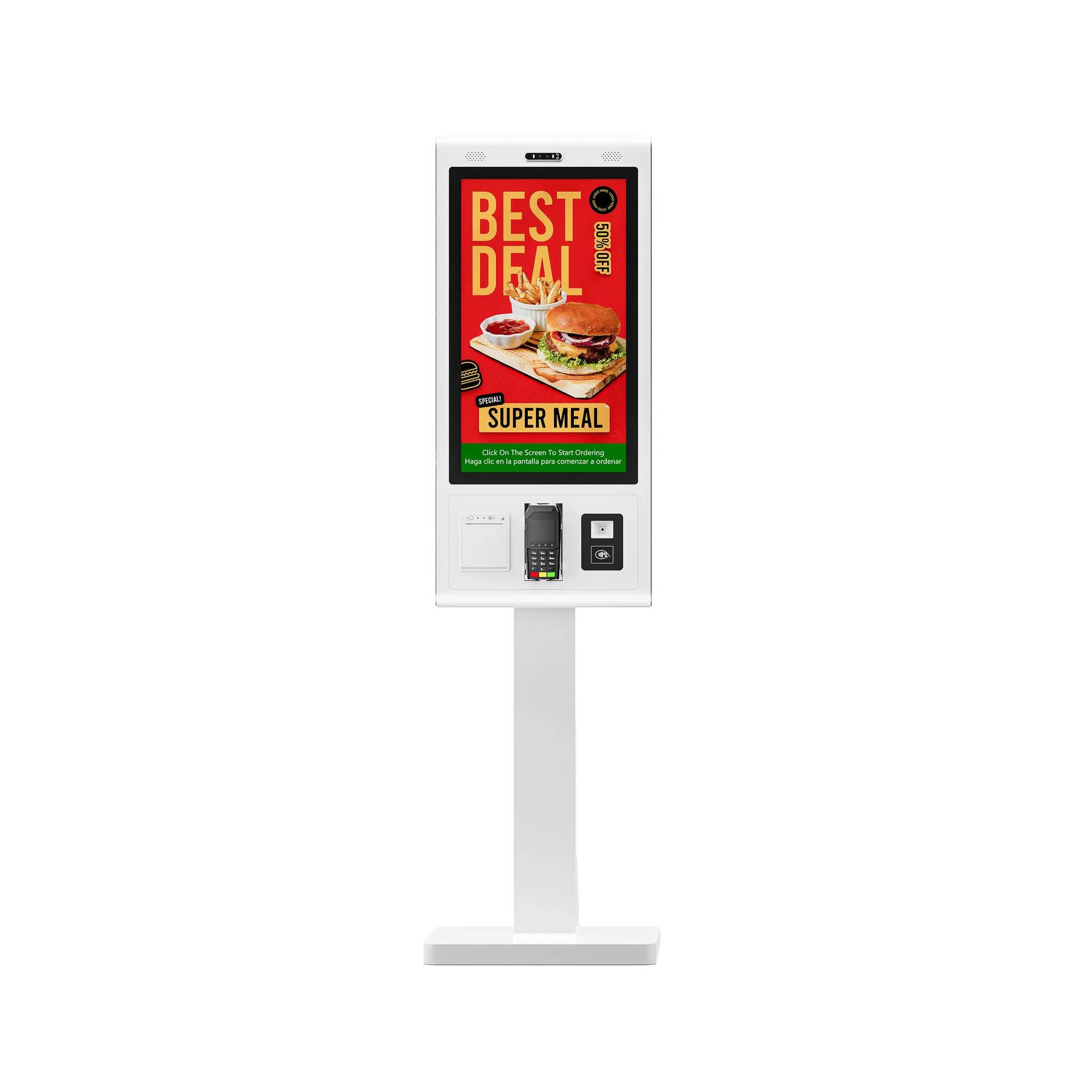 Dual Screen Self Service Document Scanning Copying and Printing Kiosk with A4 Docuemnt Scanner and A4 Printer