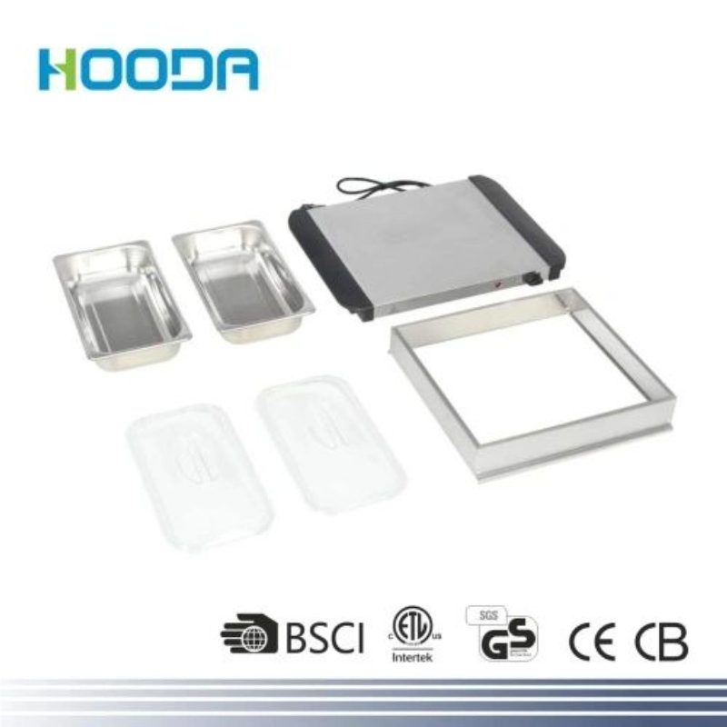 Customized 2*1.5L Electric Buffet Hotel Stainless Food Display Warmer Container