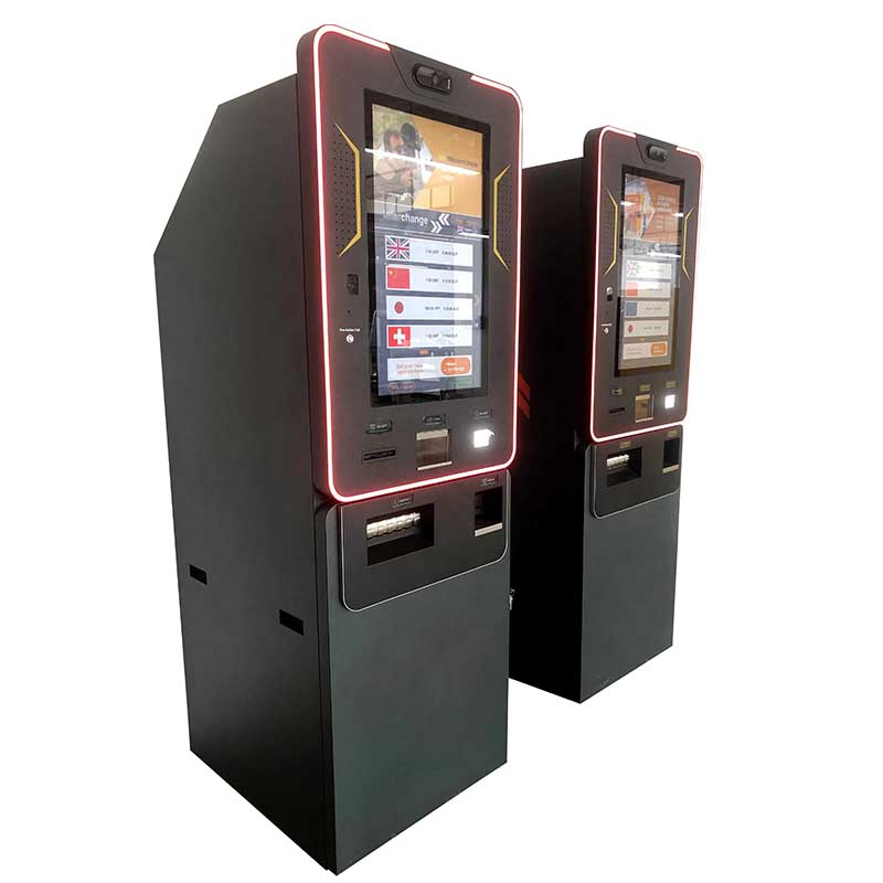 Nultiple Currency Exchange Machine Kiosk with Passport Scanner in Airport