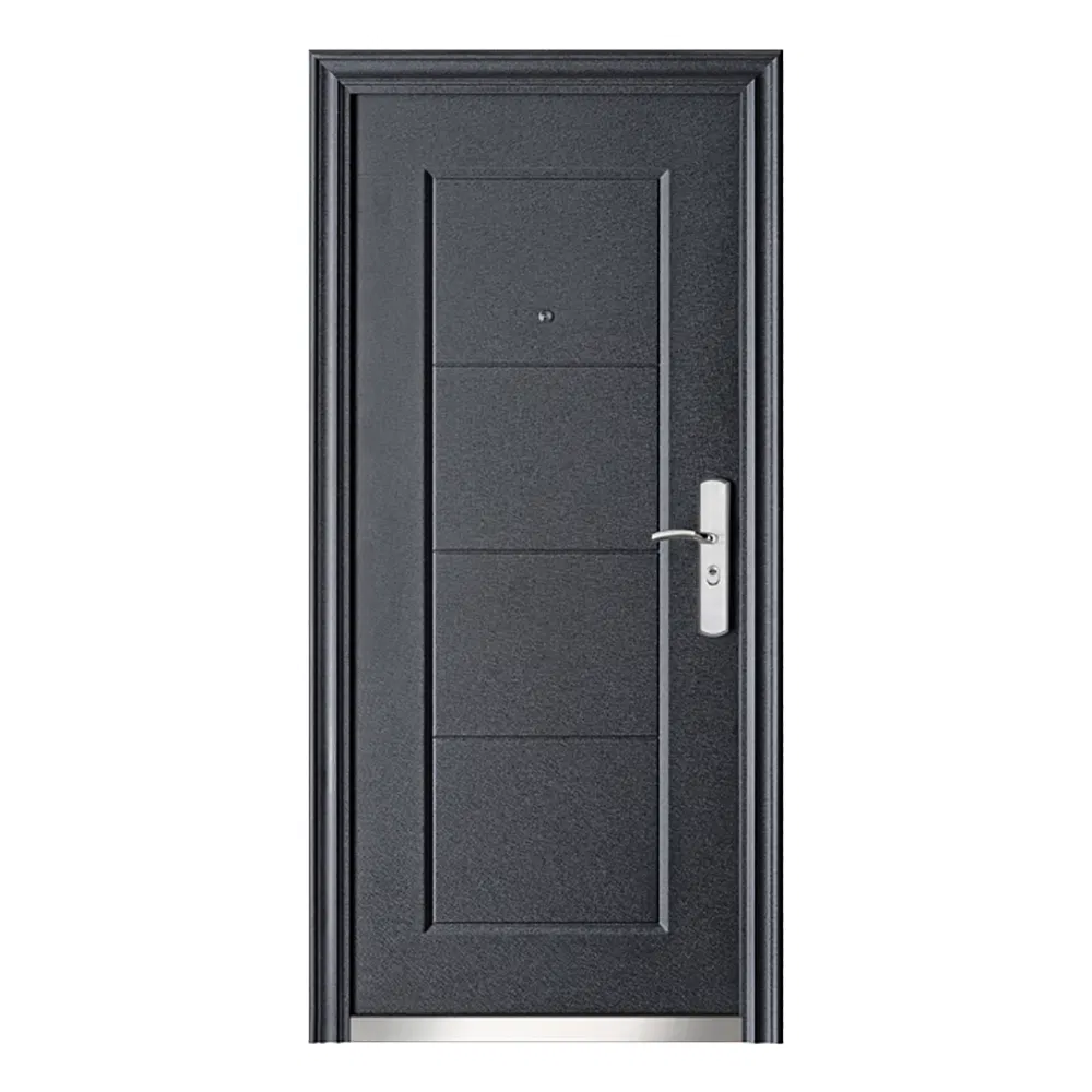 Modern Design Grey Powder Coated Steel Door for Project