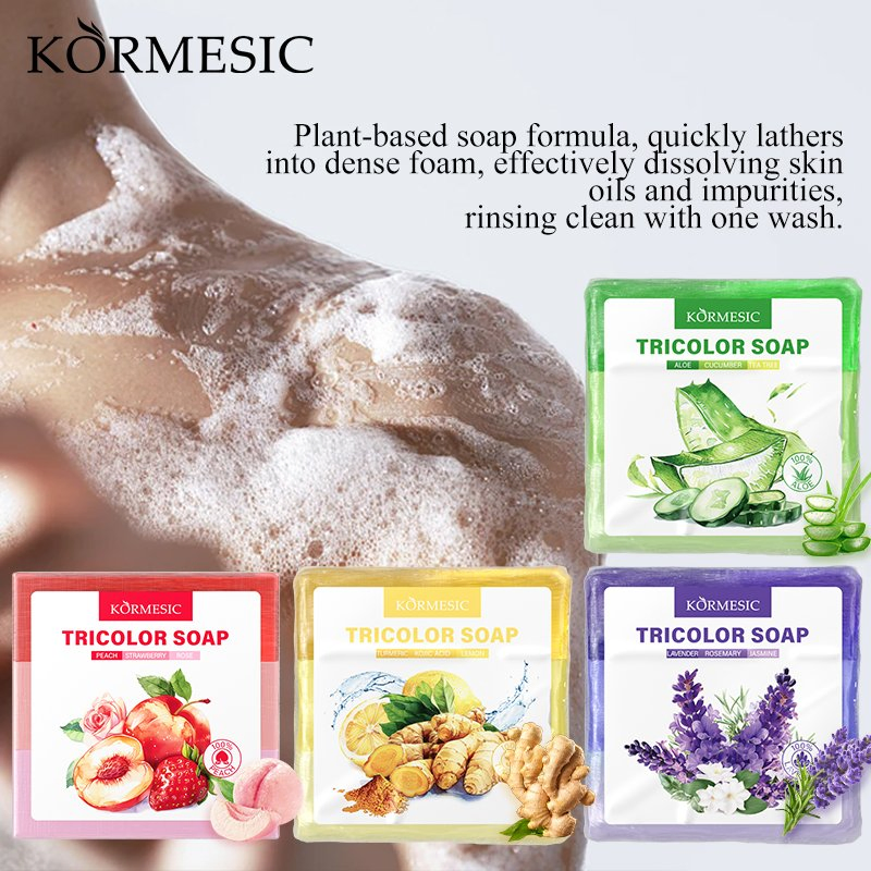 Factory Price Whitening and Antioxidant Skincare Tricolor Soap