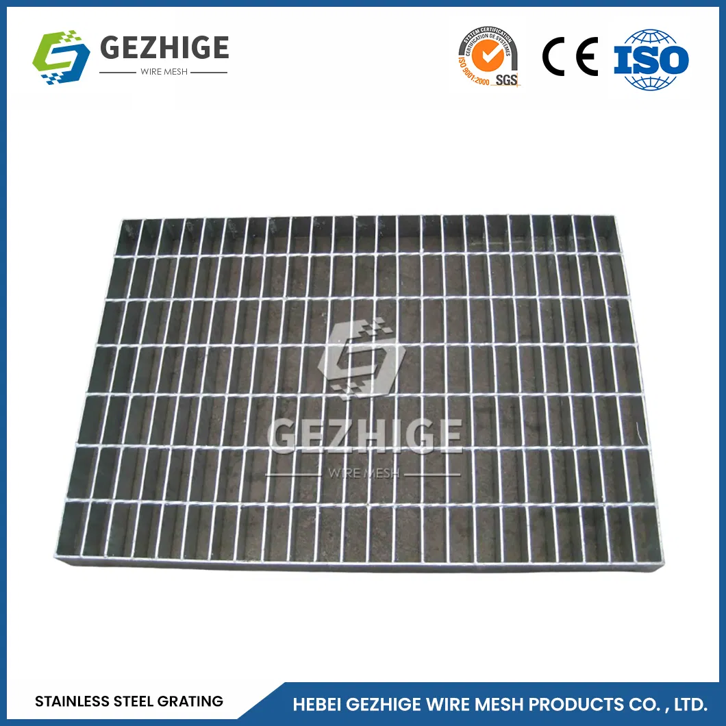 Gezhige Light Weight Stainless Steel Drain Grate Manufacturing Custom Stainless Steel Domed Grating China 75X6 75X10mm Bearing Bar Stainless Steel Bar Grating